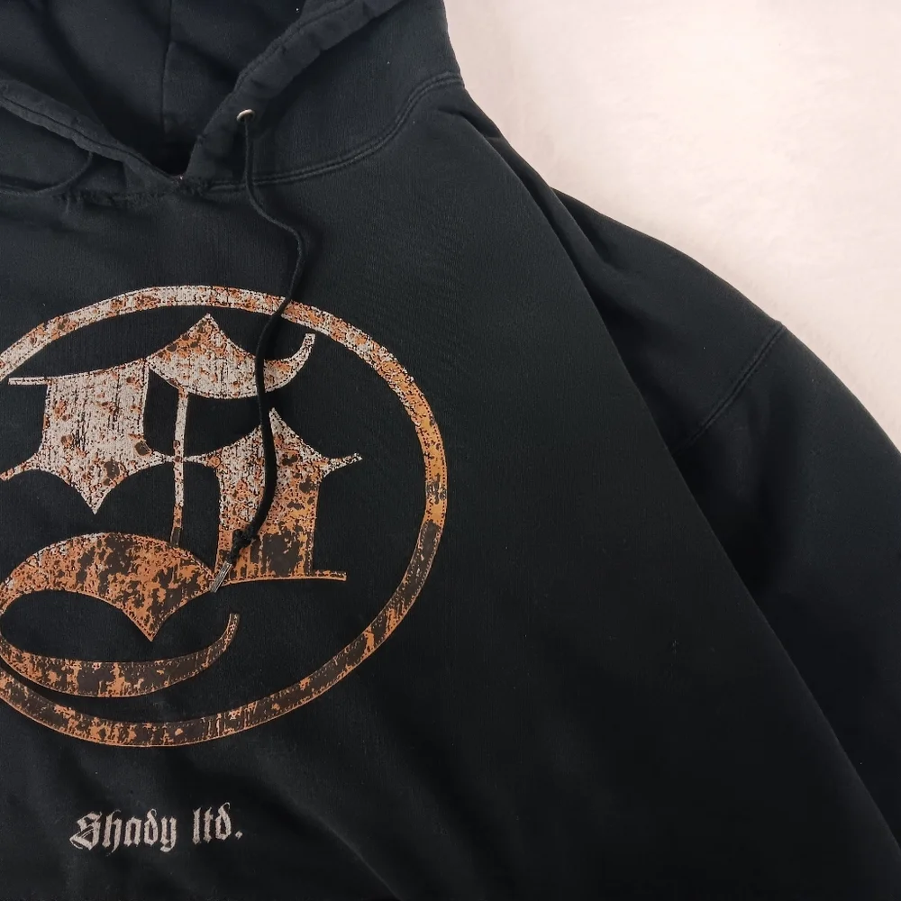 Y2k Shady Limited Black Graphic Hoodie Grunge XL - Picture 3 of 7